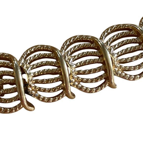 Vintage Napier Gold-Tone Linked Necklace - Picture 7 of 8